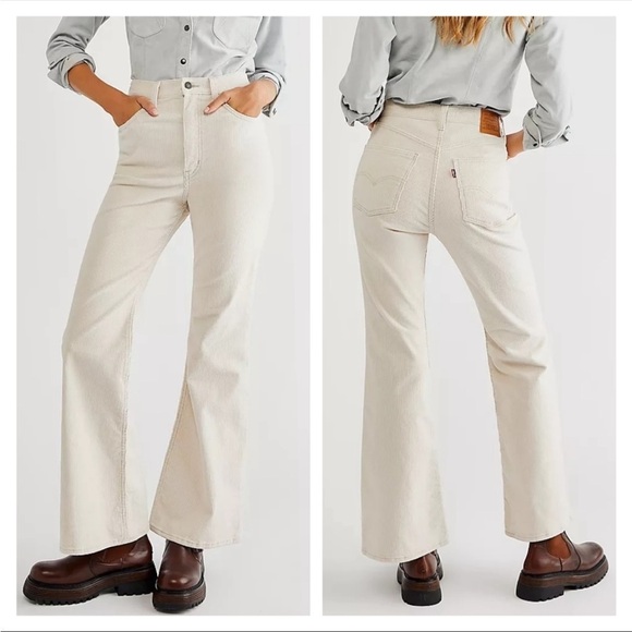 Levi's Denim - Levi’s 70s Flare Corduroy Cream Pants